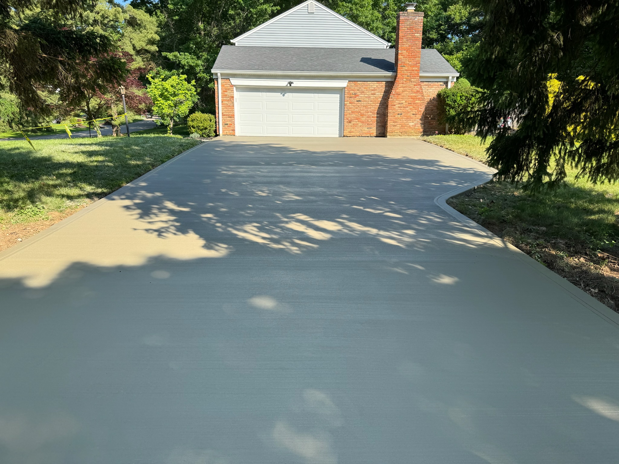 Concrete driveway