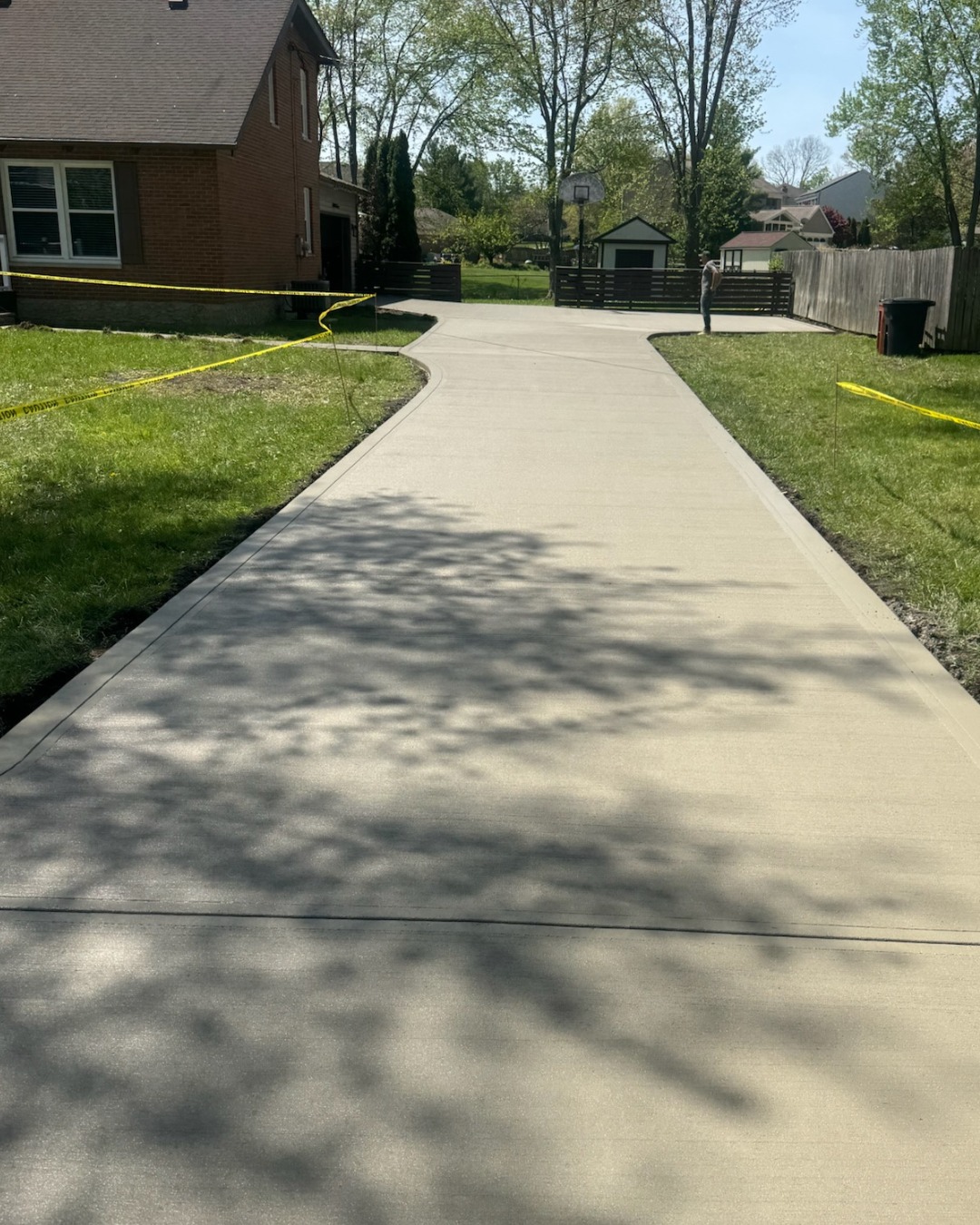 Concrete driveway